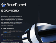 Tablet Screenshot of fraudrecord.com